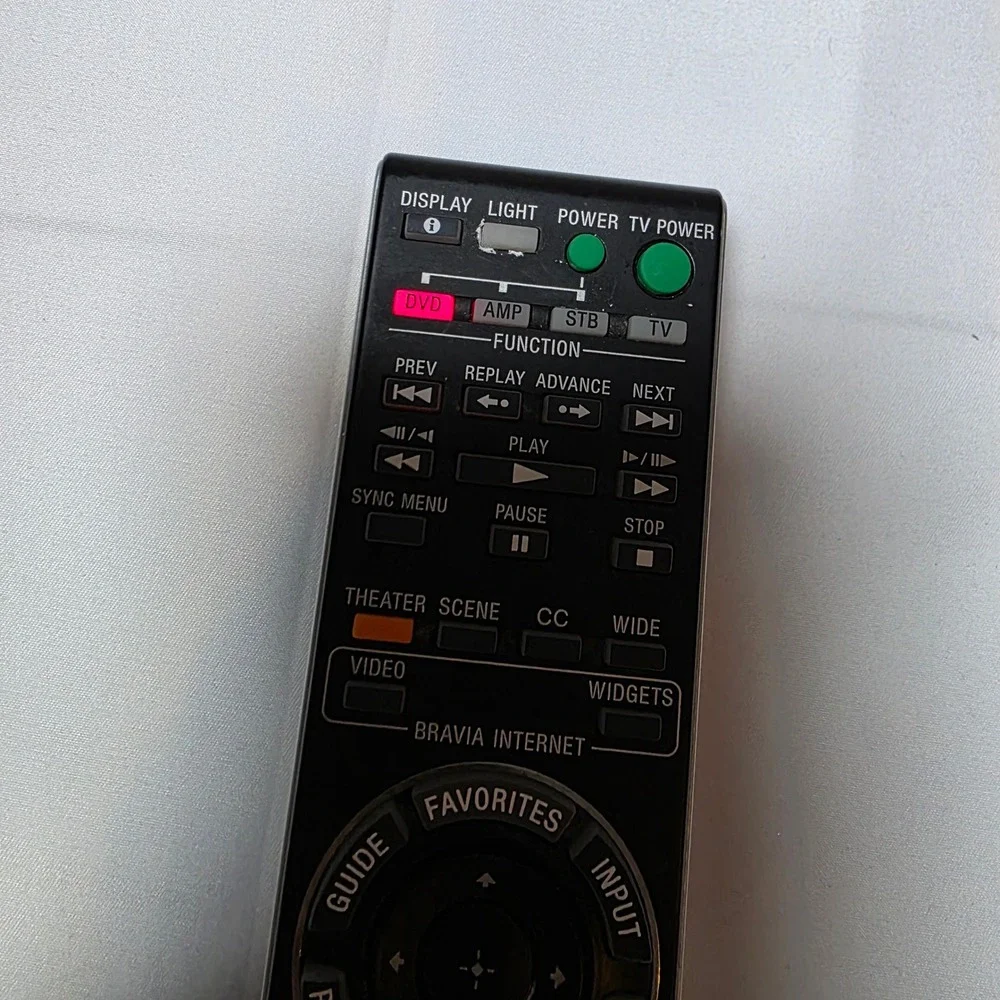 Sony‎ RM-YD029 TV Remote Control for Bravia Internet TV Black OEM Replacement